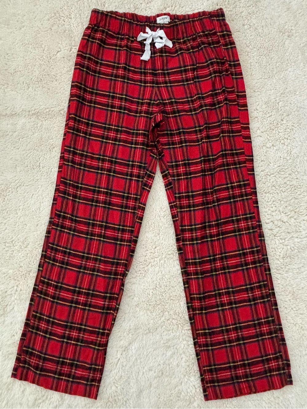 J.Crew flannel red / black tartan plaid pajama pants NWT - size S